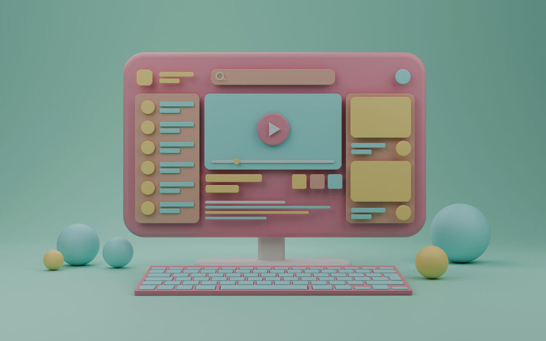 Website – Wordpress vs. Baukasten, schematische Darstellung Computer